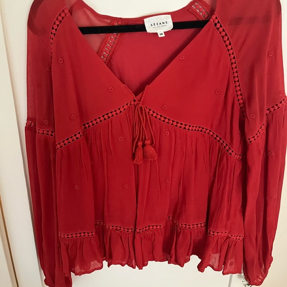Sézane red top - Picture 1 of 2